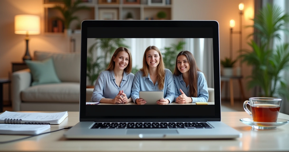 Equipe recebendo mentorado em reunião online