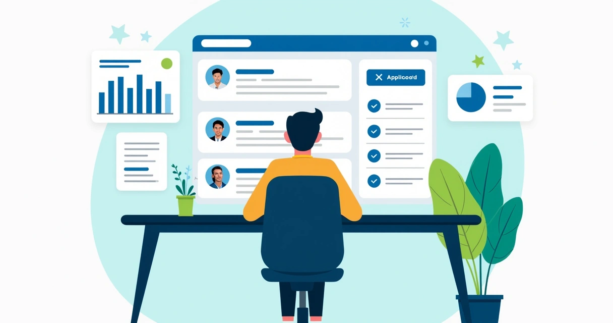 Pessoa acompanhando candidaturas no LinkedIn 