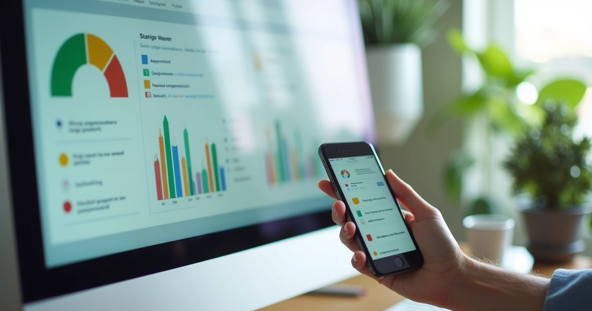 Painel digital mostrando o status em tempo real de pedidos de design 