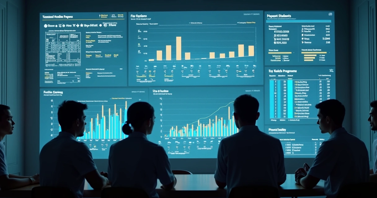 Planilha digital mostrando evolução técnica de alunos em escola de esportes 