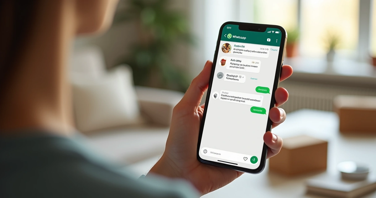 Cliente recebendo atualizaçao de pedido via WhatsApp