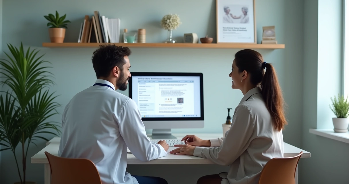 Paciente realizando acompanhamento após interrupção da PrEP em consultório médico