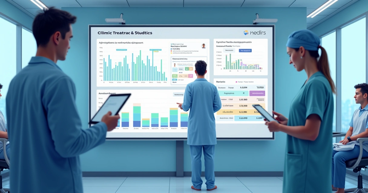 Gráfico de acompanhamento de tratamento em clínica digital 