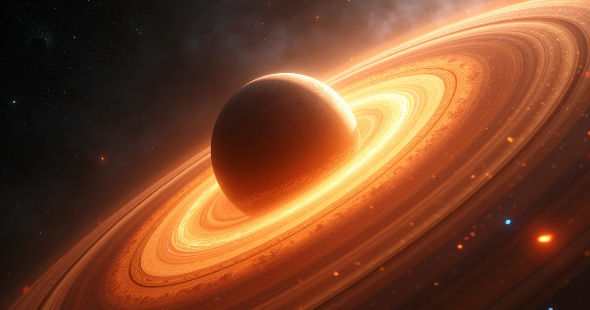 Disco de gás e poeira em torno de um planeta jovem 