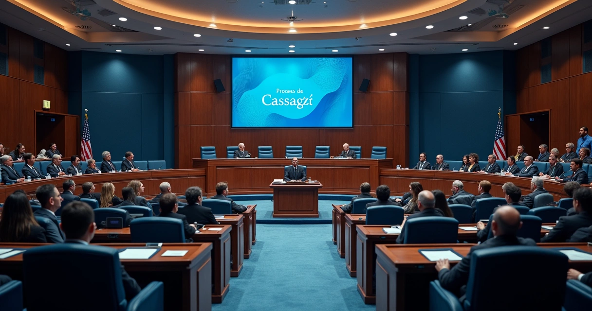 Sessão da Câmara julgando processo de cassação de mandato 