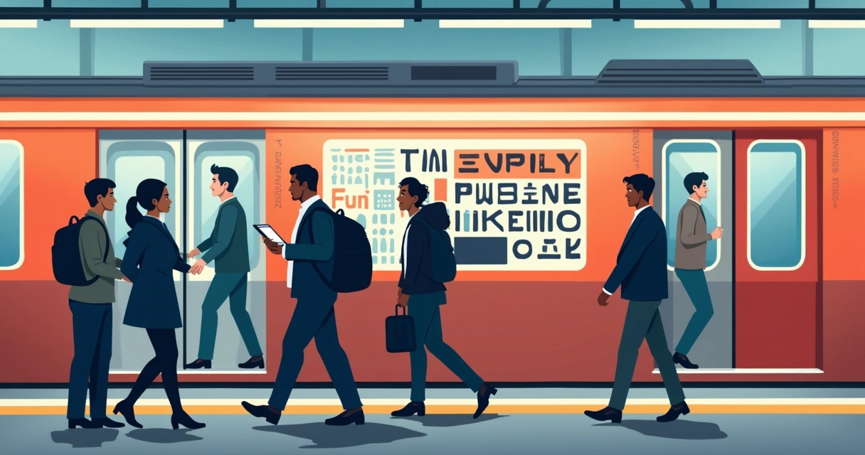 Anúncio sindical em metrô 
