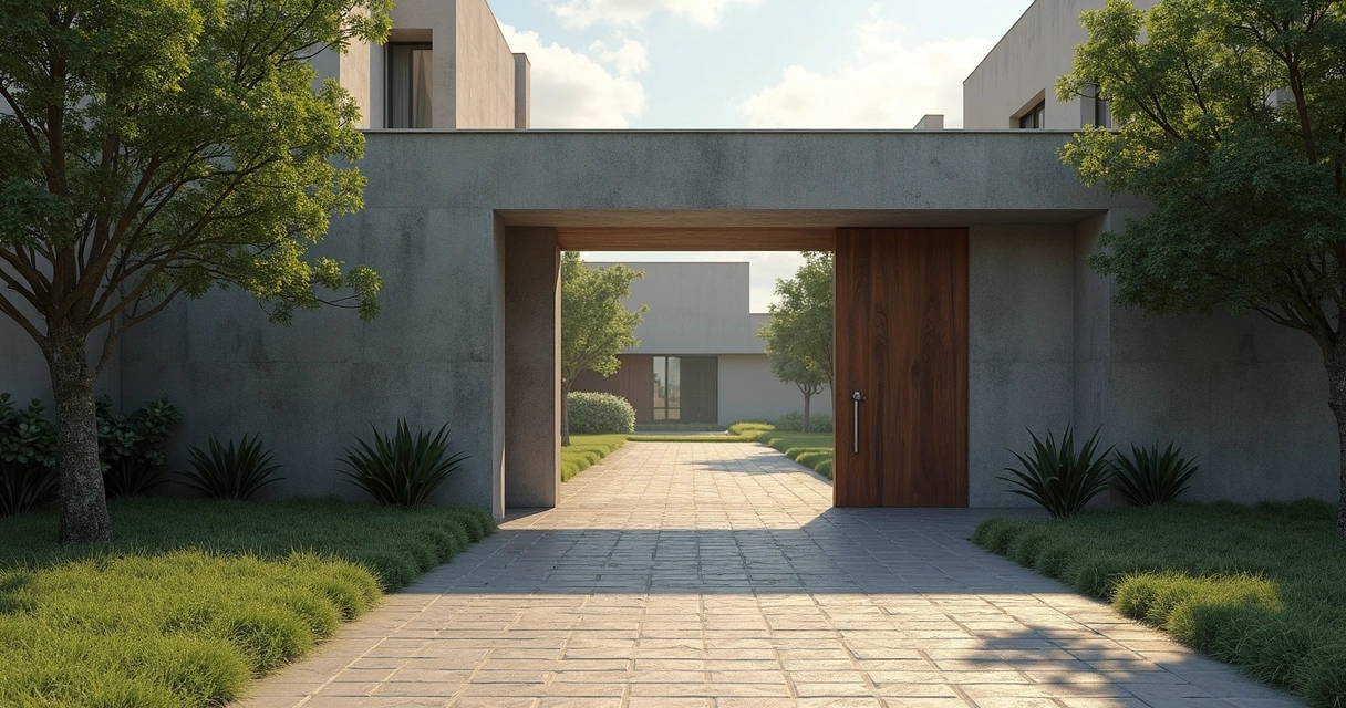 Entrada acessível de imóvel com rampa, corrimão e porta larga em Campinas 