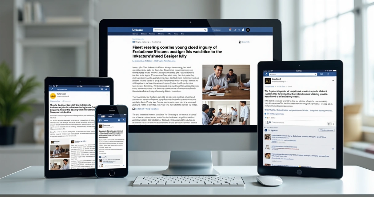 Adaptação visual de artigo em diferentes redes sociais 