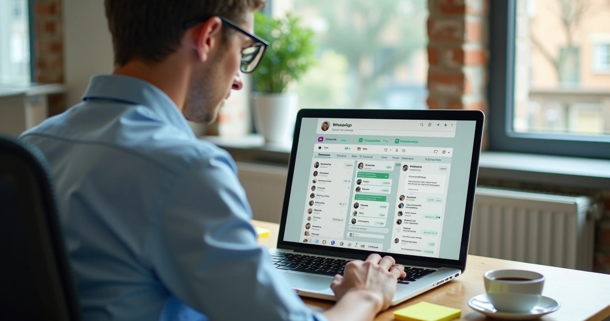 Profissional ajustando mensagem de WhatsApp conforme perfil do cliente 