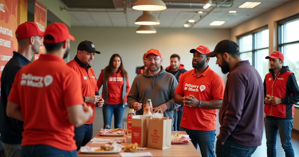 Franqueado da Delivery Much Santa Maria em evento com lojistas e entregadores 