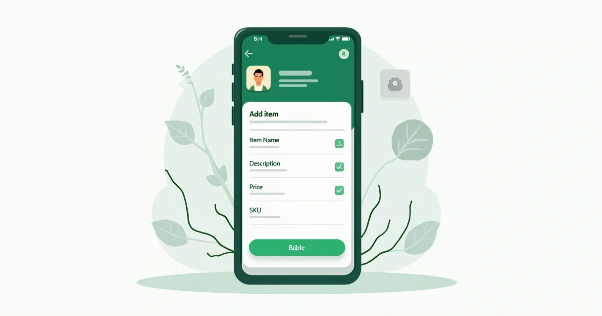 Tela adicionando item ao catálogo do WhatsApp 