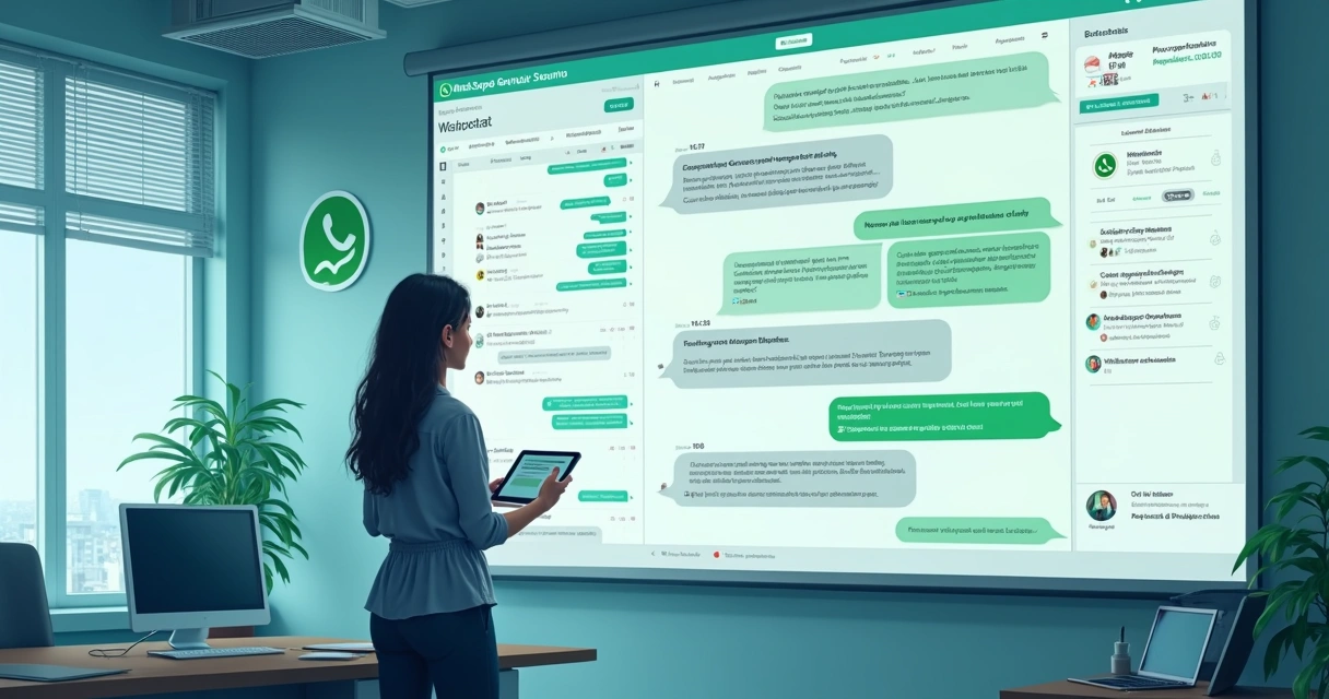 Administrador de grupo de WhatsApp organizando mensagens 