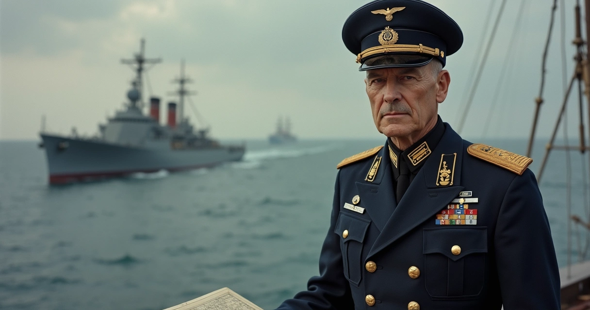 Almirante Erich Raeder em uniforme naval alemão
