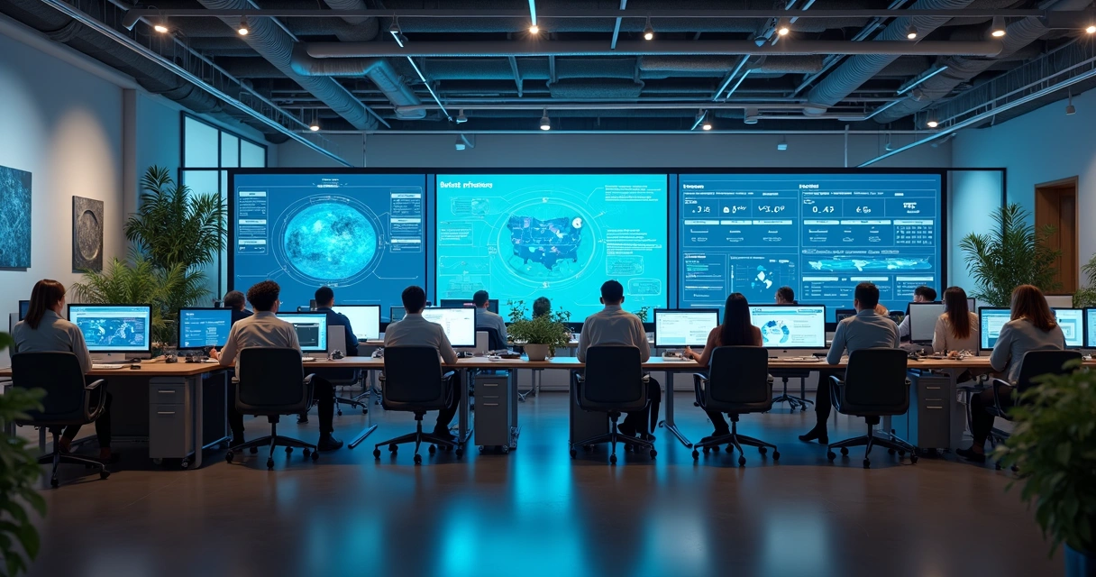 Equipes de empresas diferentes adotando sistemas com IA 