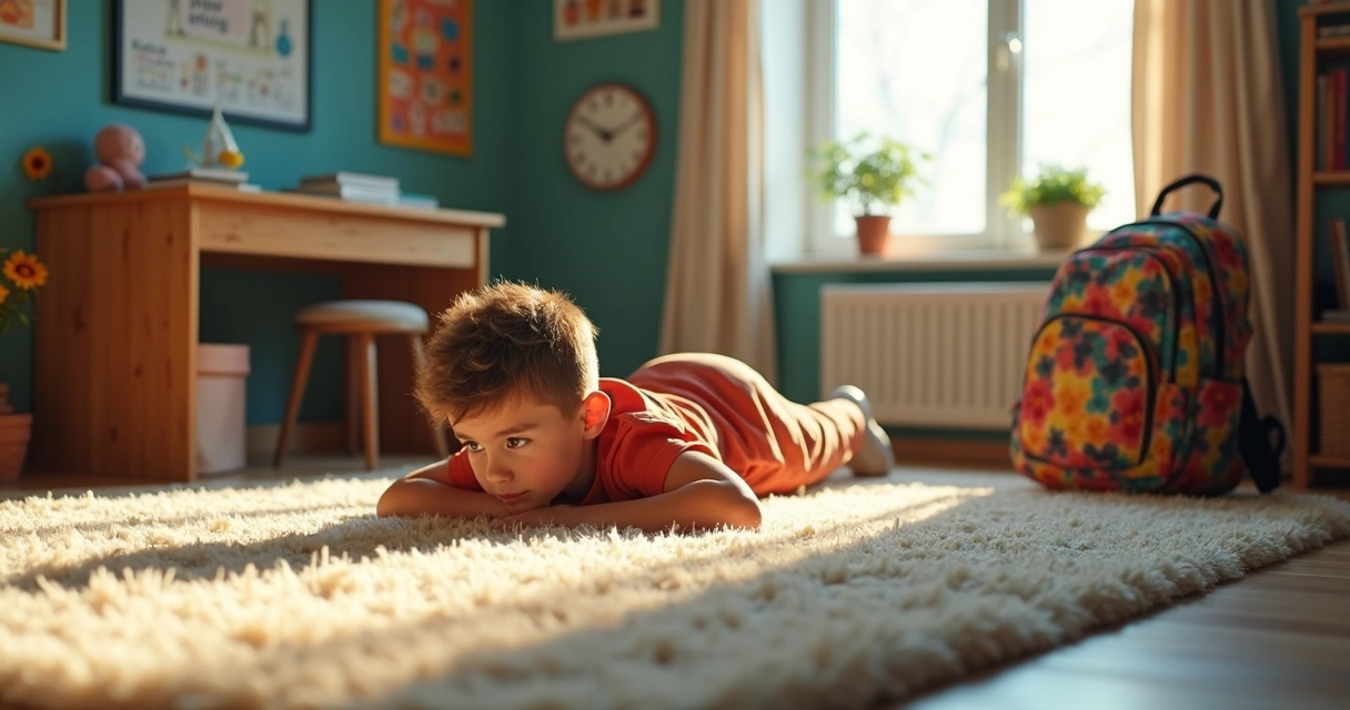 Adolescente fazendo exercício físico no quarto