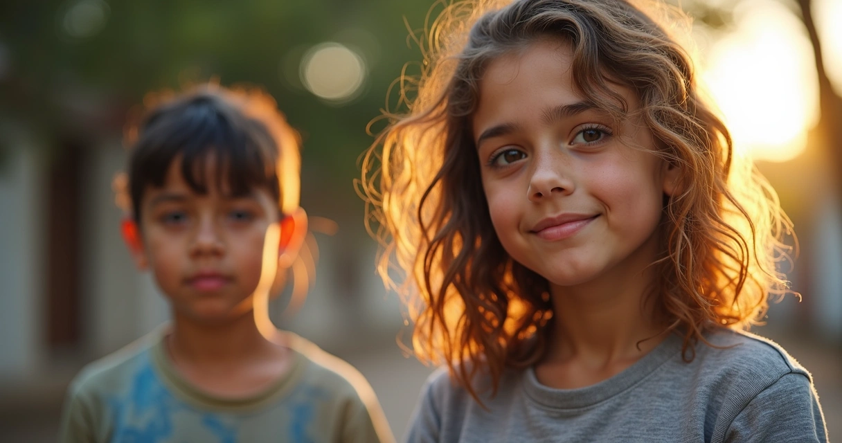 Adolescentes em diferentes fases da puberdade com mudanças físicas visíveis, em ambiente claro e natural 