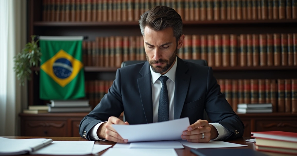 Advogado analisando documentos de benefício previdenciário 