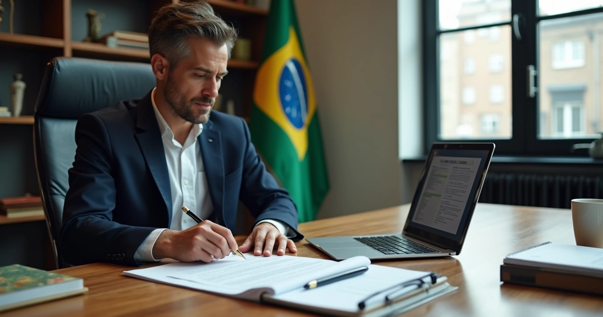 Advogado conferindo petição criada por IA 