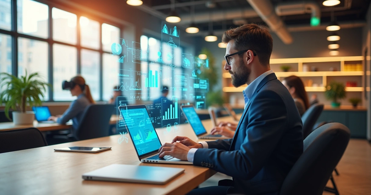 Advogado trabalhando com direito digital e tecnologia 