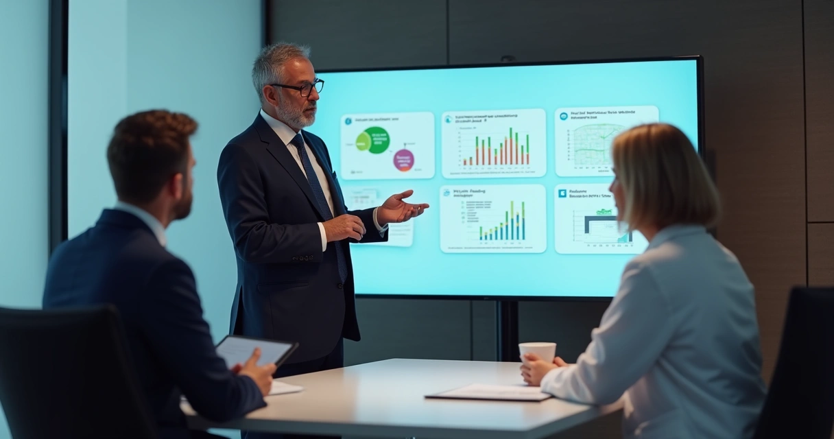 Advogado explica proteção para médicos usando gráficos 