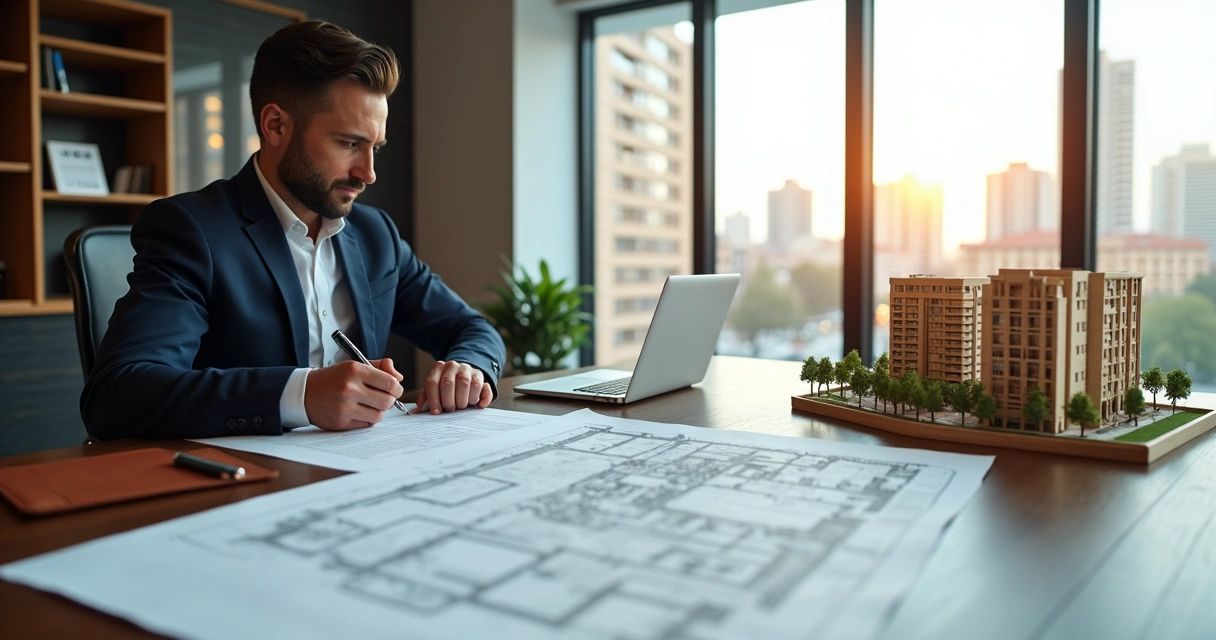 imagem de prédios de incorporação