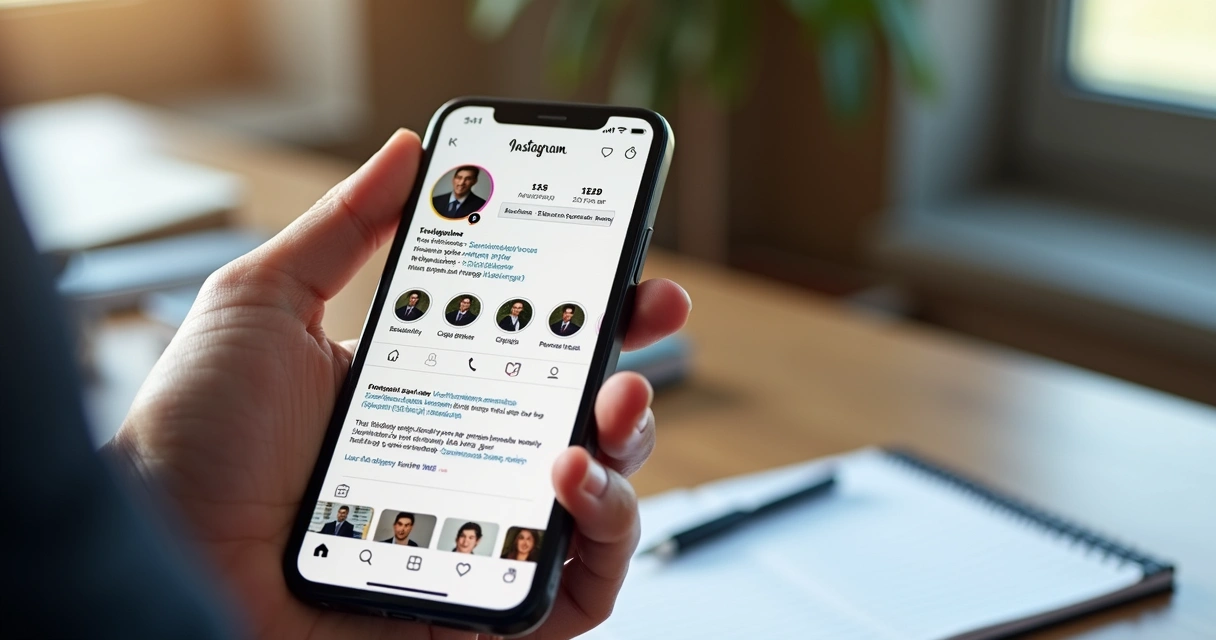 Perfil de Instagram de advogado com destaques organizados e bio clara 