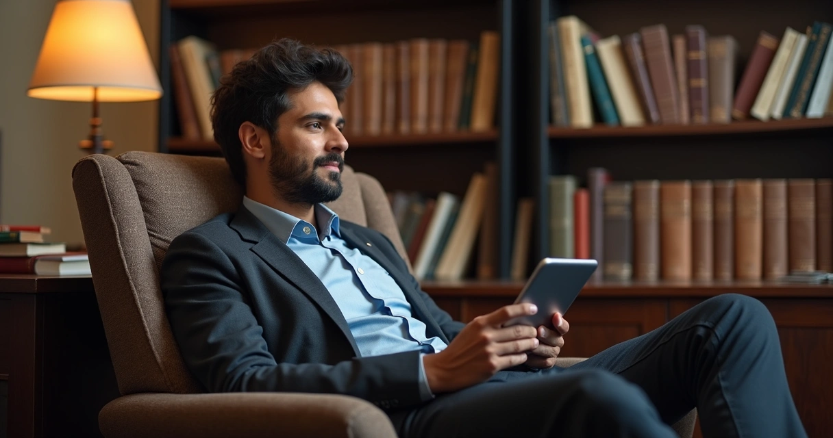 Advogado relaxando após automatizar tarefas jurídicas 