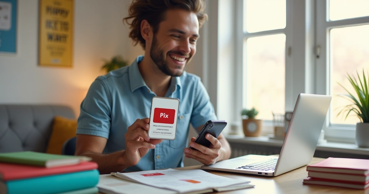 Afiliado recebendo notificação de comissão Pix 