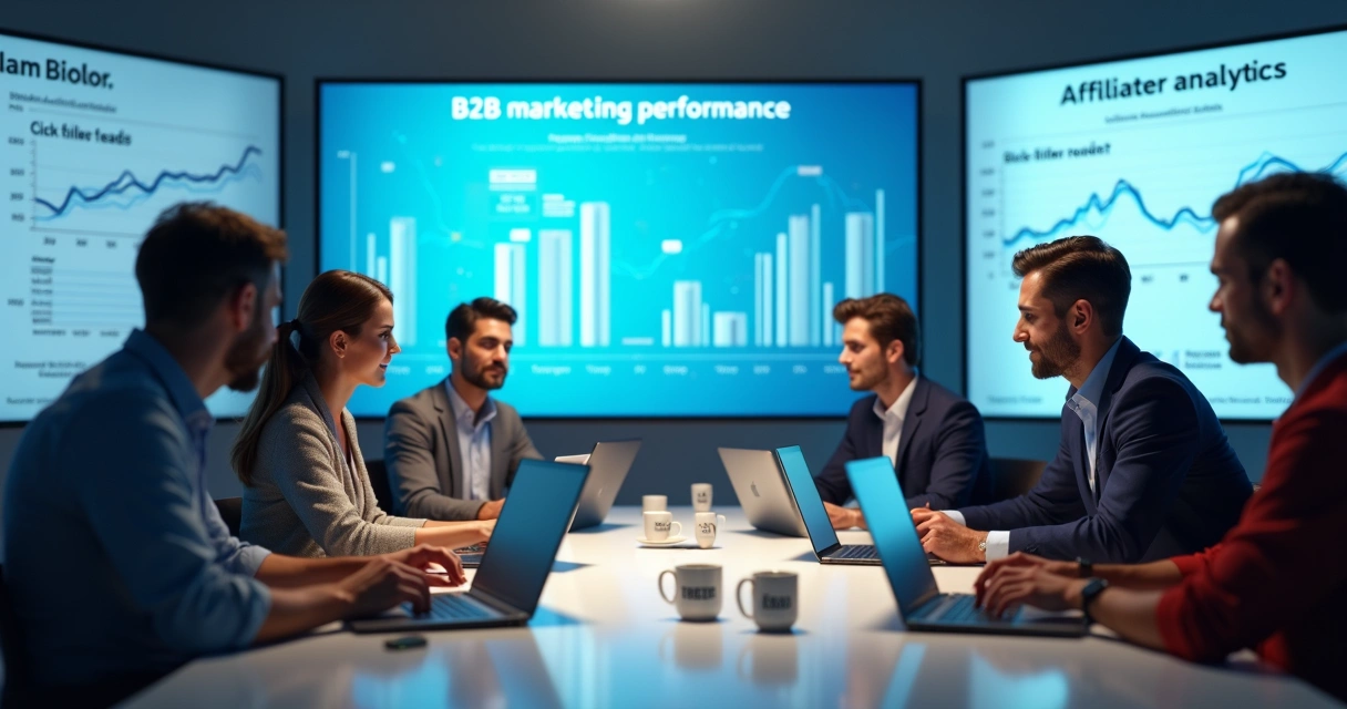 Tipos de Parceiros: Guia Completo para Gestão Reunião de afiliados analisando campanhas digitais para vendas B2B