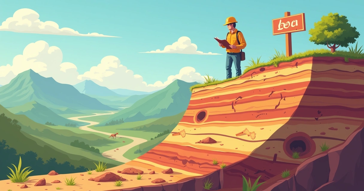 Afloramento rochoso com pegadas e fósseis de dinossauros