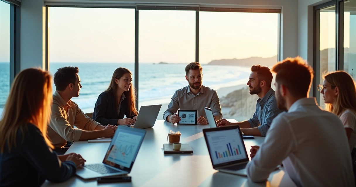 Reunião de equipe em agência de marketing em Cabo Frio 