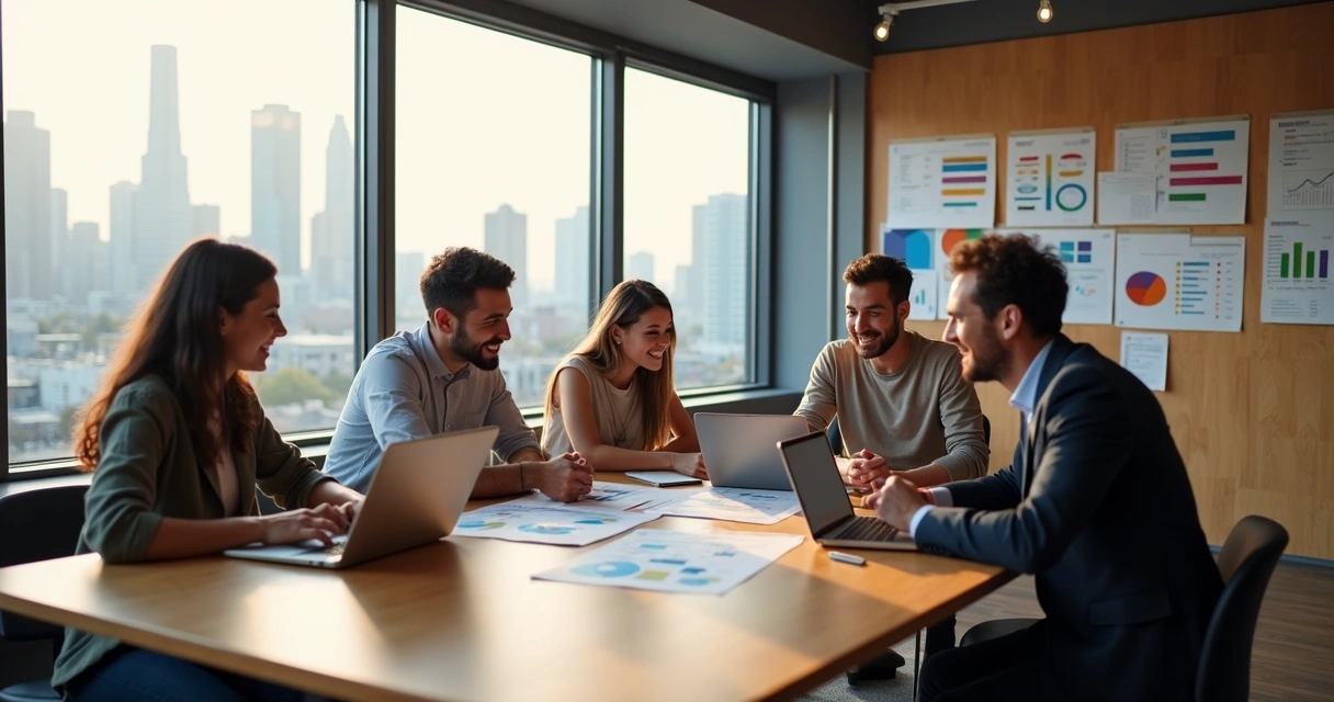 Equipe de agência de marketing trabalhando em um projeto em Rio Claro 