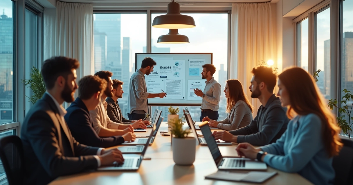 Profissionais de agência de marketing digital reunidos em Ananindeua 