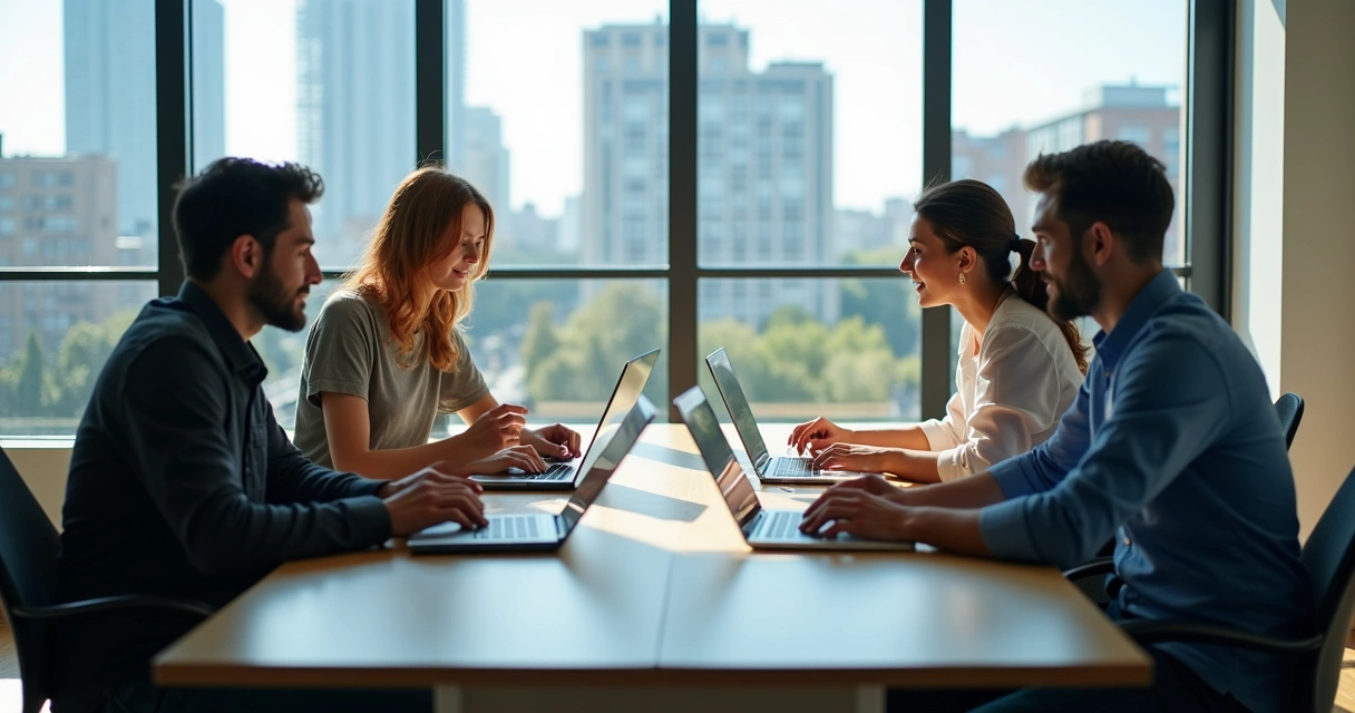 Equipe de marketing em reunião em Suzano 