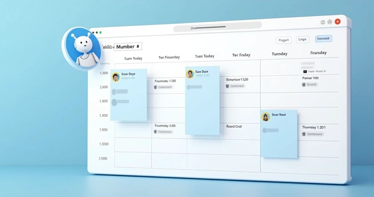 Tela de agendamento em interface digital clara 