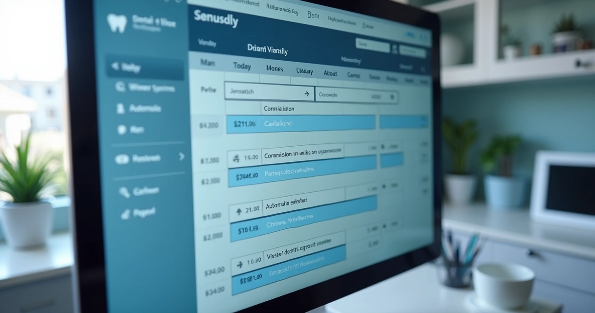 Agenda digital de clínica odontológica com lembretes e comissões em tela 