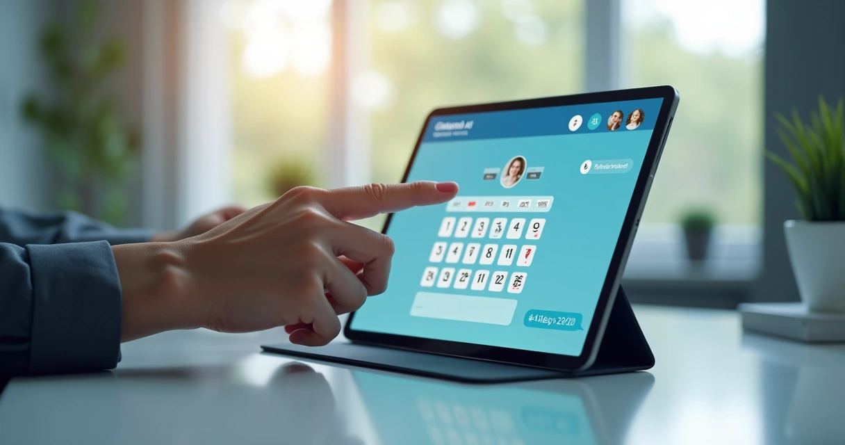 Chatbot de IA marcando consultas em agenda digital de clínica