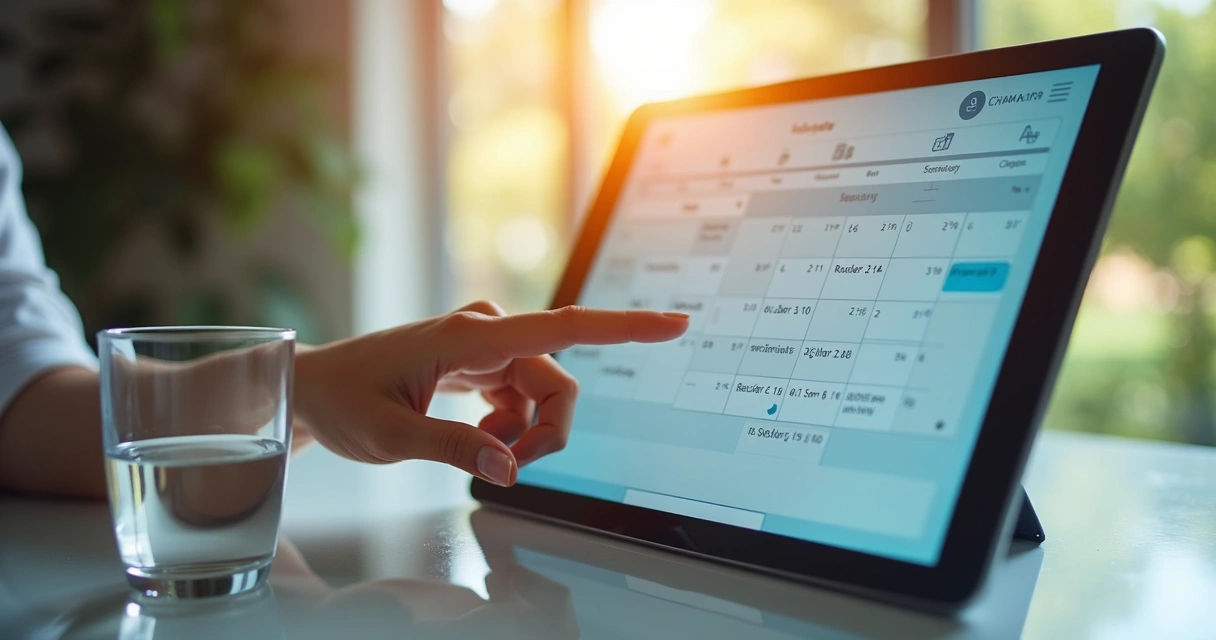 Agenda digital de clínica com marcações de consultas 