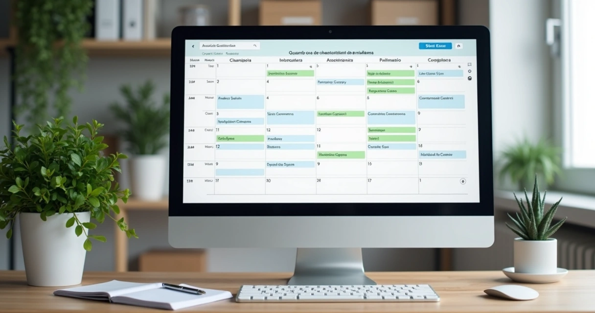 Agenda digital com horários de consulta organizados 