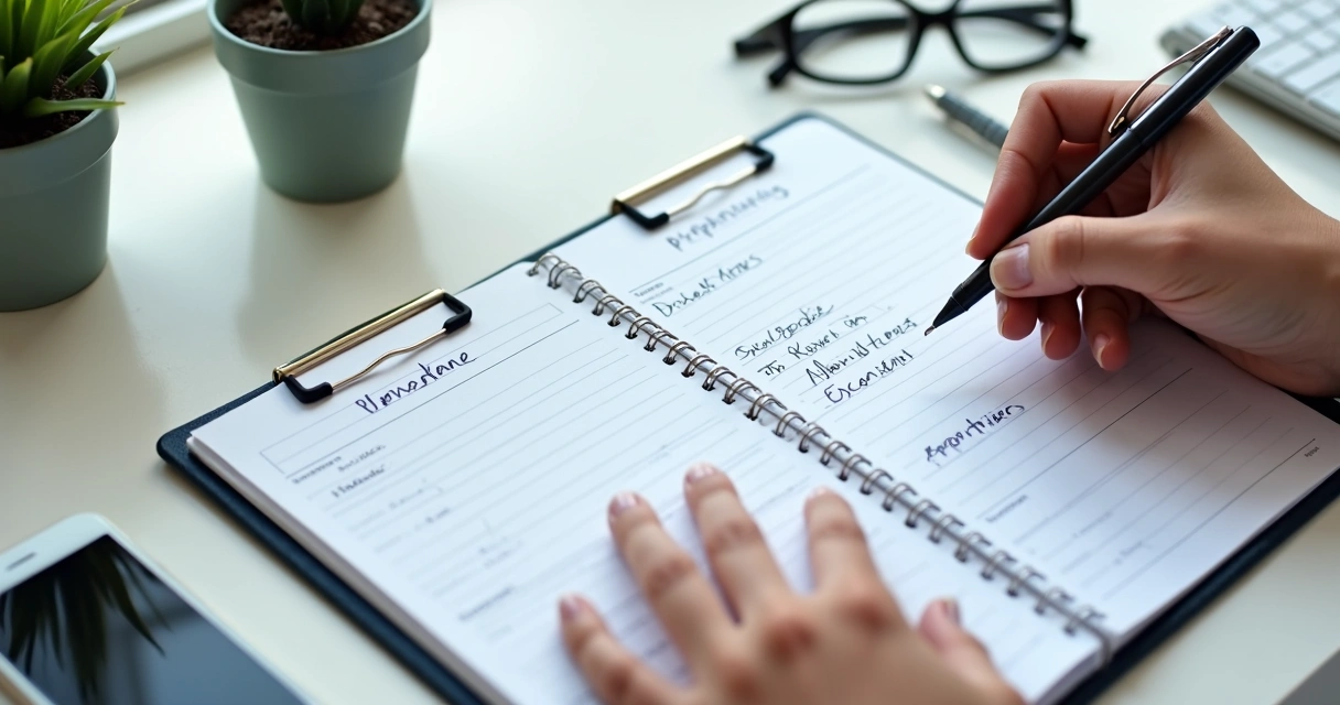 Agenda aberta com horários marcados para pacientes de ortodontia 