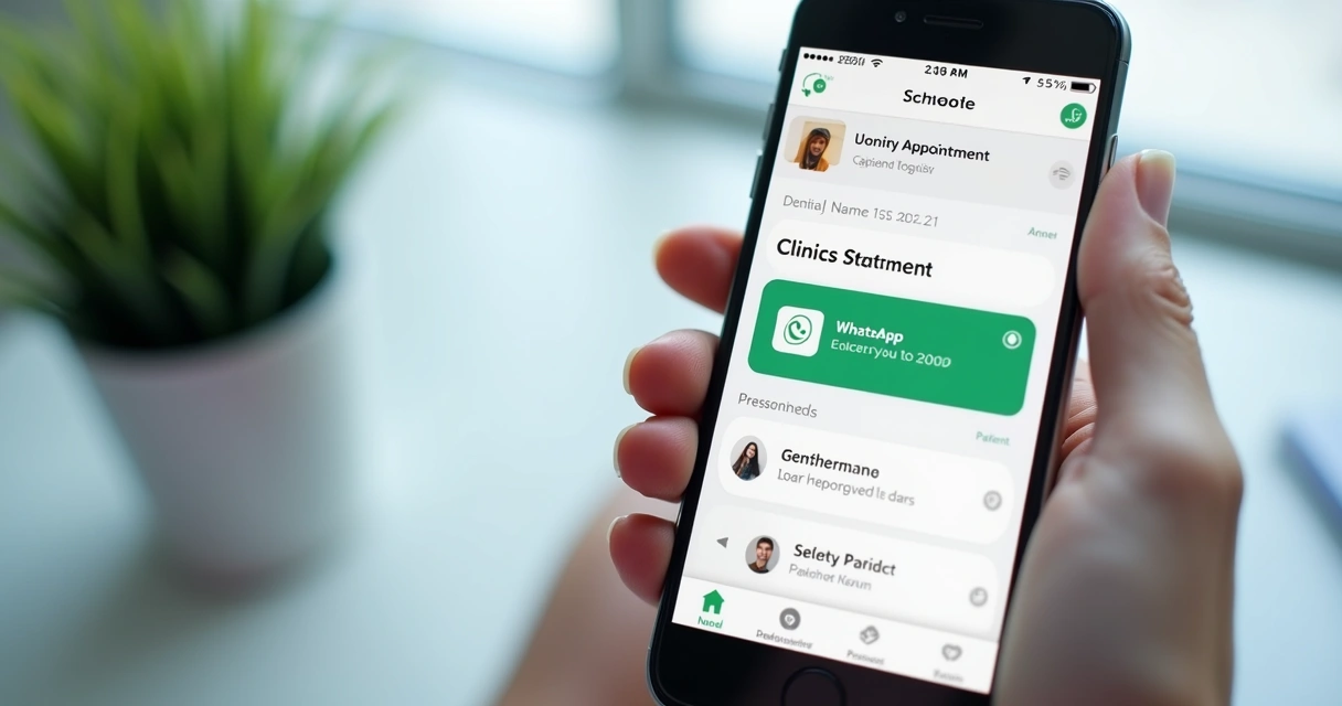 Tela de aplicativo de agenda com lembrete de consulta aparecendo 