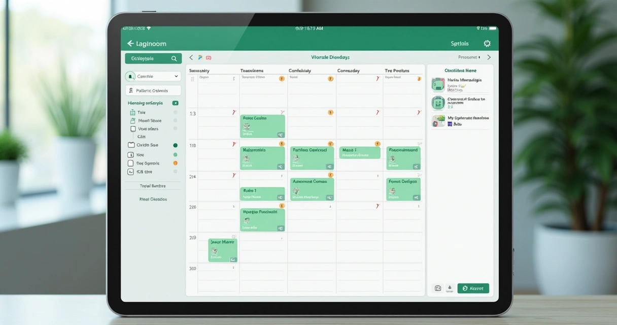 Agenda digital de consultório odontológico aberta na tela do computador