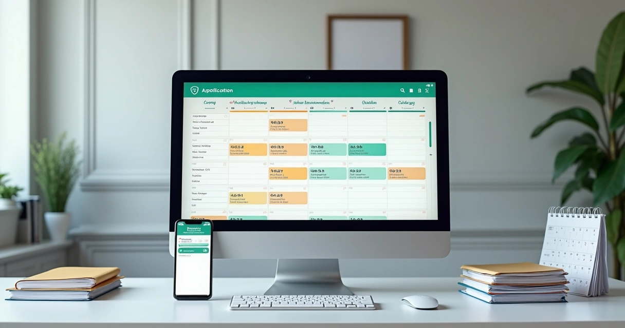 Agenda digital de dentista em consultório com computador e WhatsApp na tela 