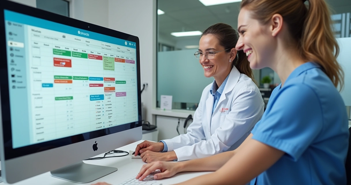 Agenda digital odontológica exibindo horários da clínica 