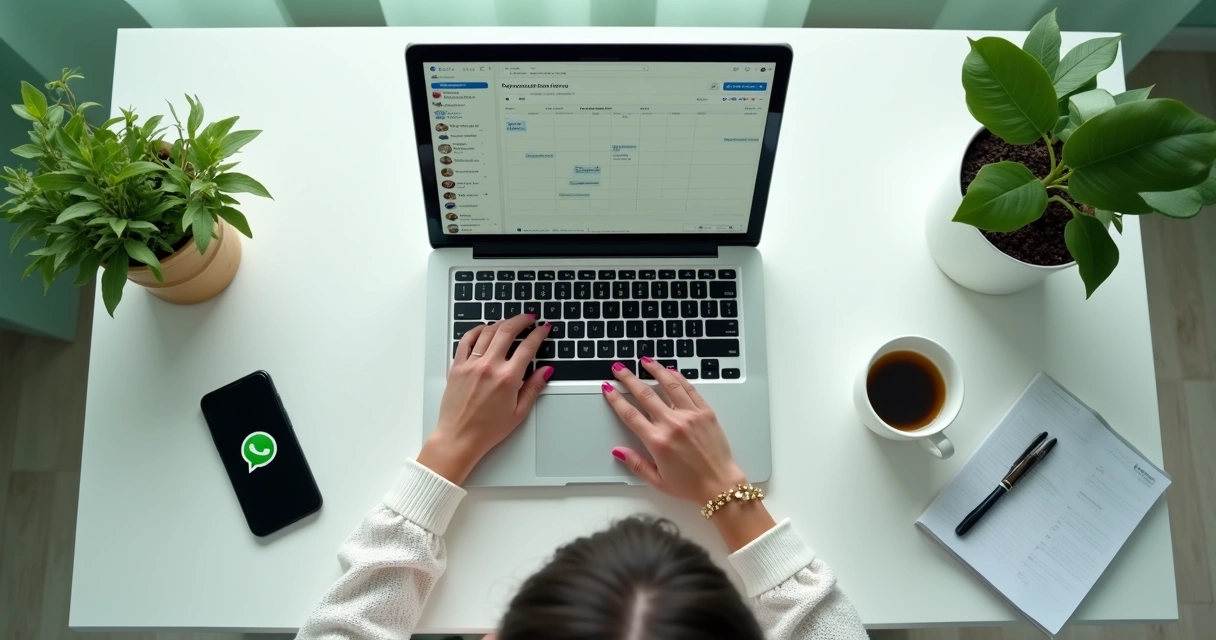 Nutricionista usando agenda digital na clínica 