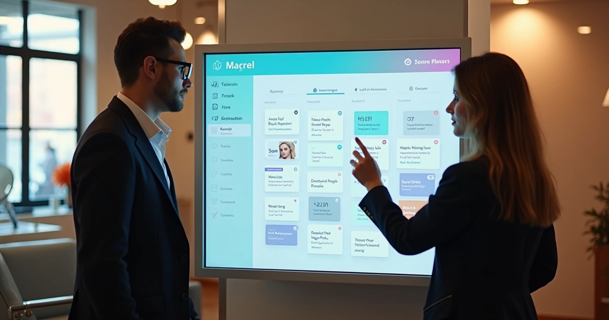 Tela de computador exibindo agenda digital de salão de beleza 