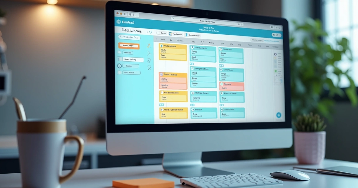 Tela de computador mostrando agenda eletrônica de clínica odontológica 