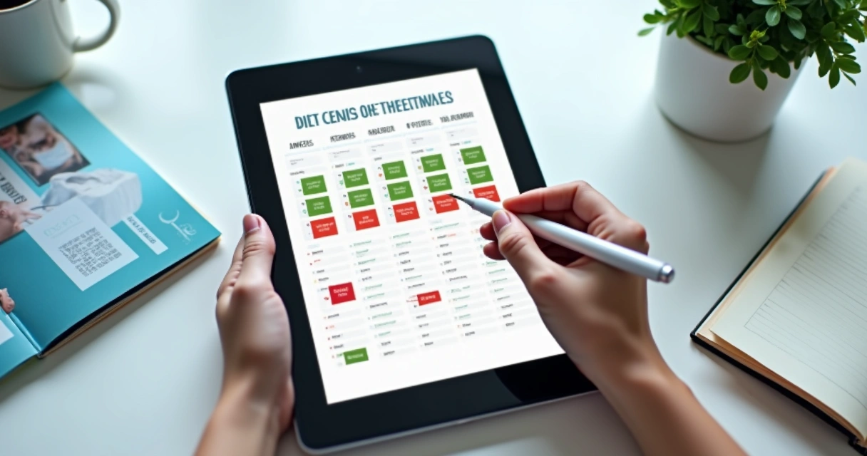 Agenda de clínica odontológica mostrando horários com e sem comparecimento 