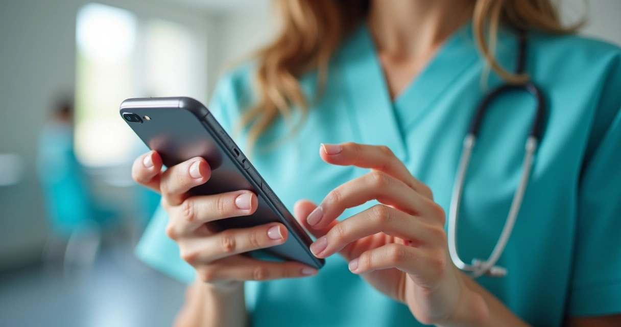 Agenda inteligente digital de clínica odontológica em smartphone 