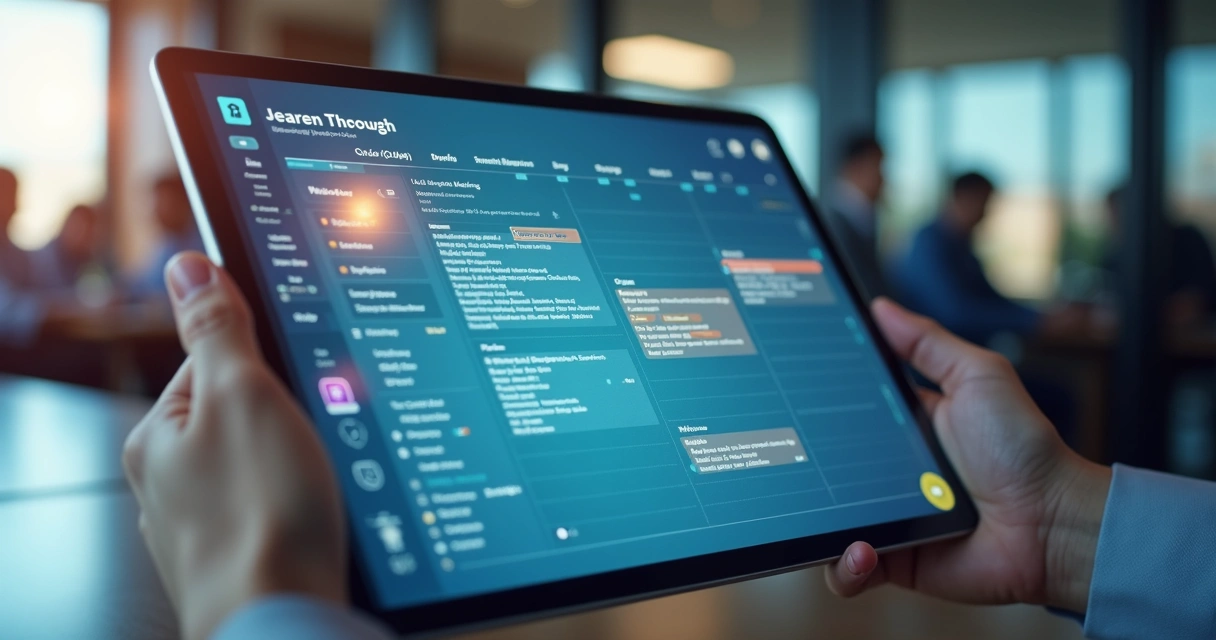 Agenda virtual sugerindo compromissos na tela 